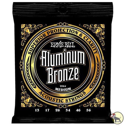 Ernie Ball 2564 Aluminum Bronze Acoustic Guitar Strings Medium 13-56