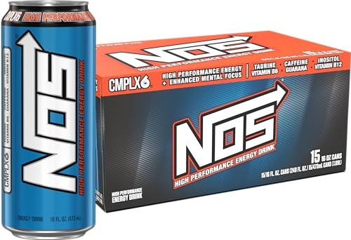 NOS Original: High Performance Energy Drink. 16 Fl Oz (Pack of 15)