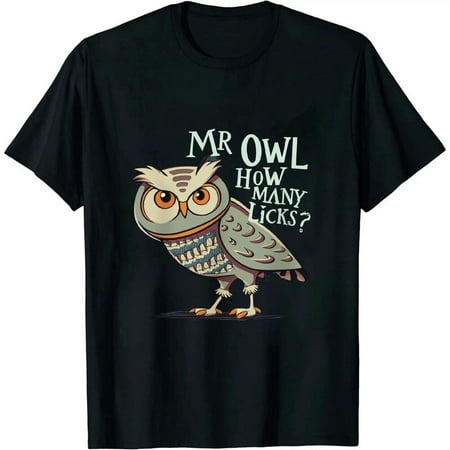 Retro Mr Owl Licks Vintage Graphic Tee - Classic Tootsie Pop Shirt for Men