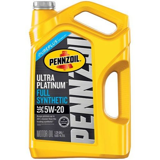 Pennzoil Ultra Platinum Full Synthetic Motor Oil 5W-20, 5 Quart - Pack of 1 New