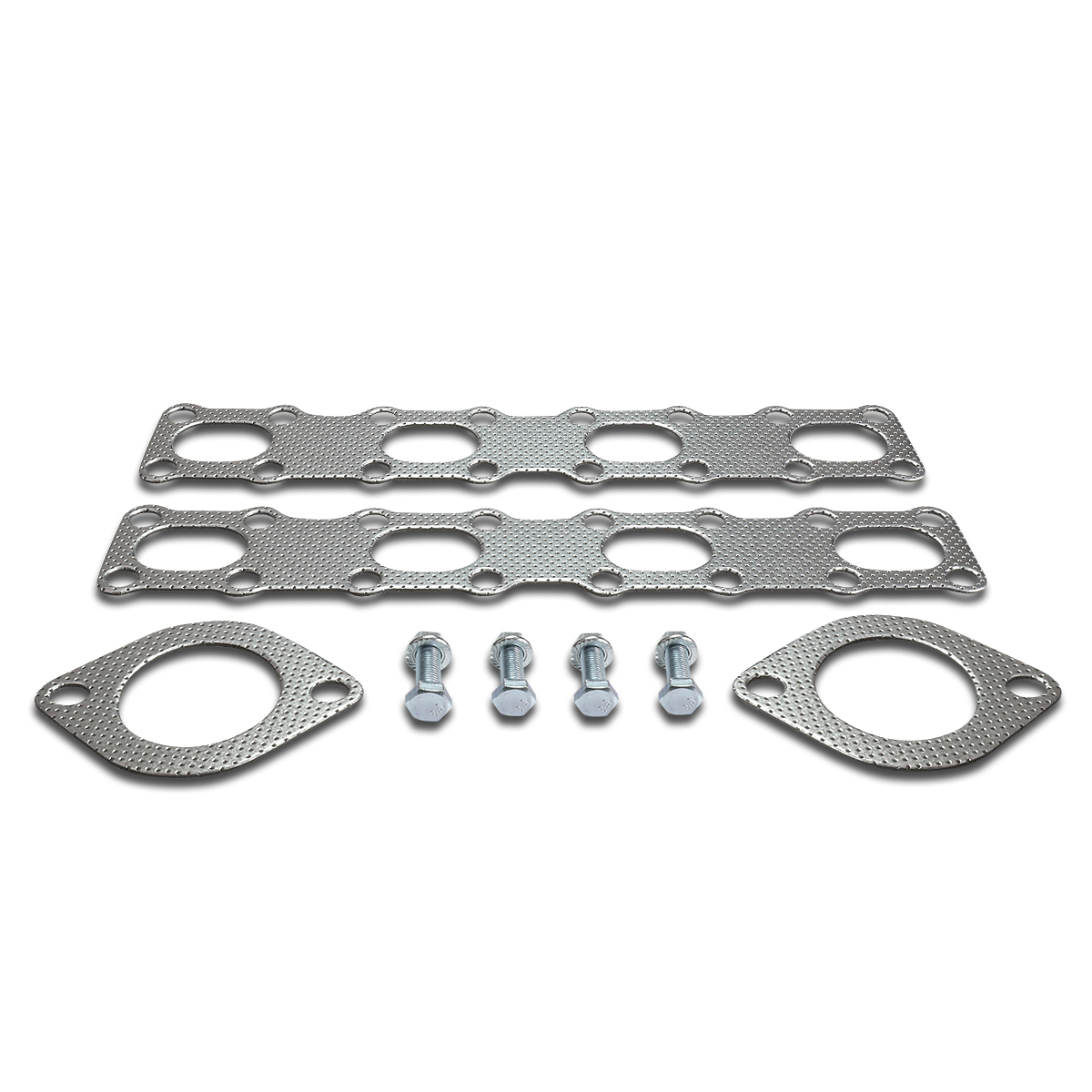 DNA Motoring GKTSET-NT04-56L-LT for 2004 to 2015 Nissan Titan Armada Infiniti Qx56 Aluminum Exhaust Manifold Header Gasket Set 05 06 07 08 09 10 11 12