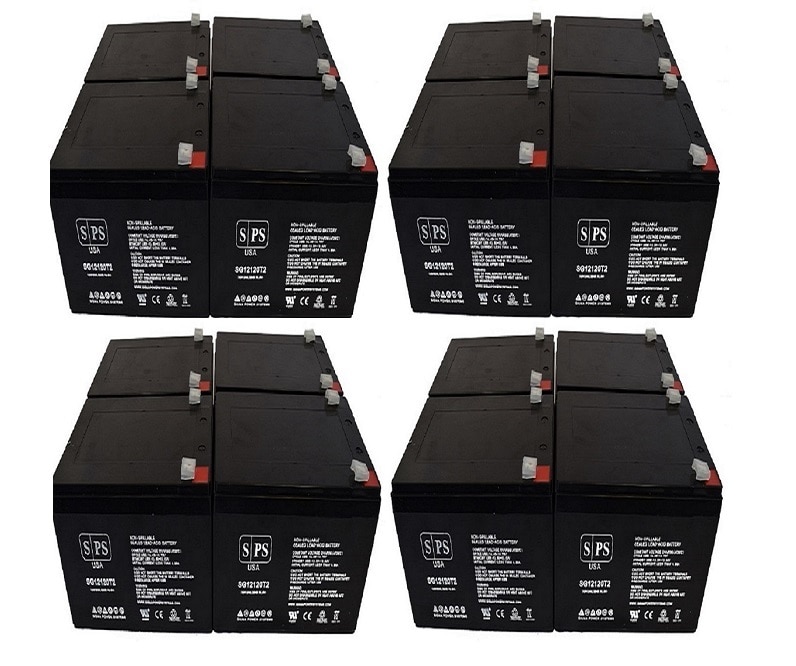 SPS Brand 12V 12Ah Replacement Battery (SG12120T2) for Exide PW 5105-700 (16 Pack)