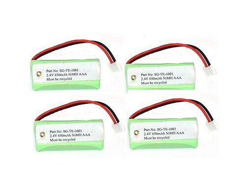 SPS Brand 2.4V 650 MAh Replacement Battery for VTech 6229 (4 Pack)