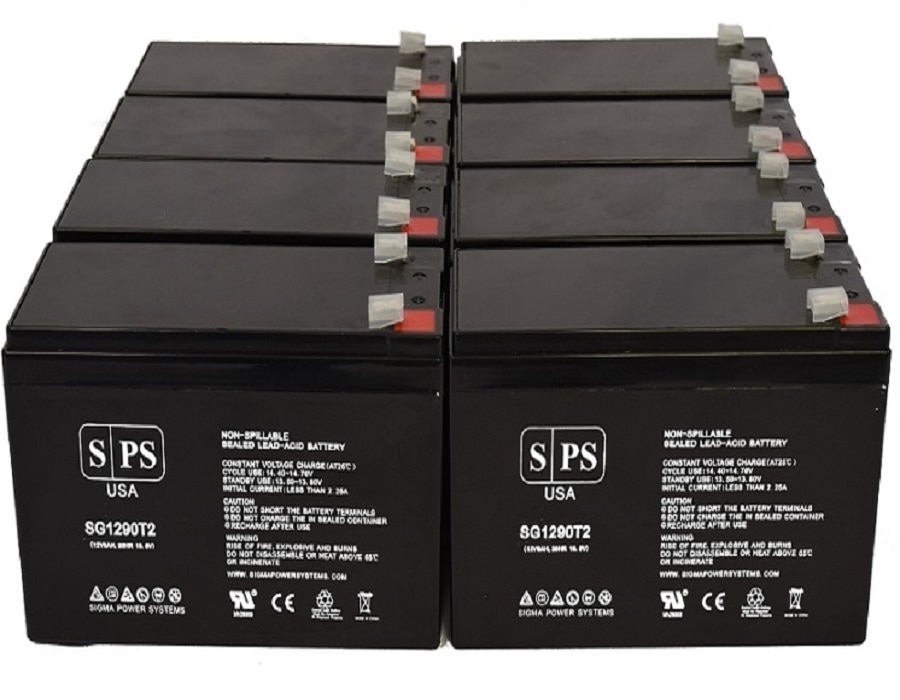 SPS Brand 12V 9Ah Replacement Battery for Eaton BAT-0489 (Terminal T2) (8 Pack)