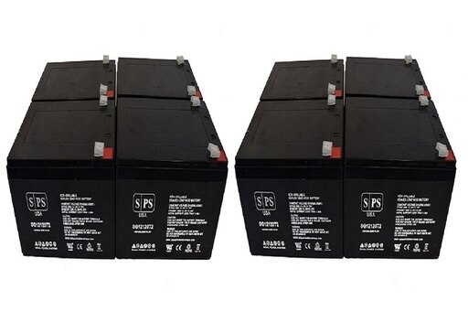 SPS Brand 12V 12Ah Replacement Battery (SG12120T2) for Exide PW 5105-700 (8 Pack)