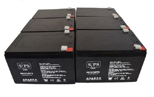 SPS Brand 12V 12Ah Replacement Battery (SG12120T2) for Eaton 5105-1000VA (6 Pack)