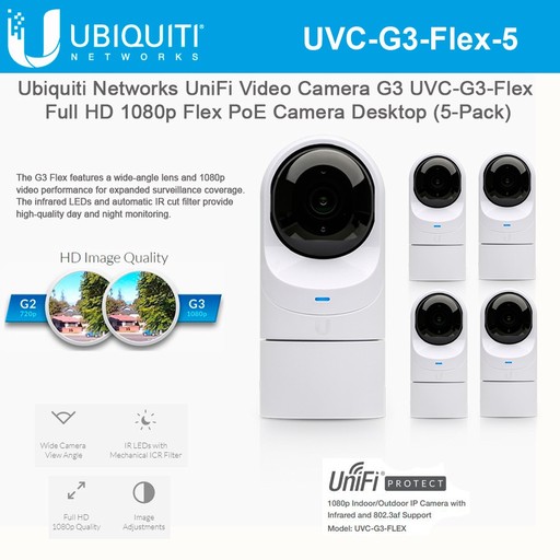Ubiquiti UVC-G3-FLEX UniFi Video Flex Camera 2.1 Megapixel HD Day & Night (ICR) (Single Pack)