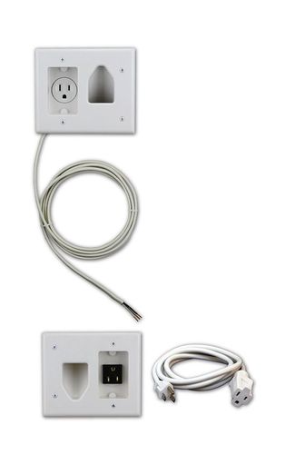 Datacomm 50-3323-WH-KIT Flat Panel TV Cable Organizer Kit with. Free Shipping