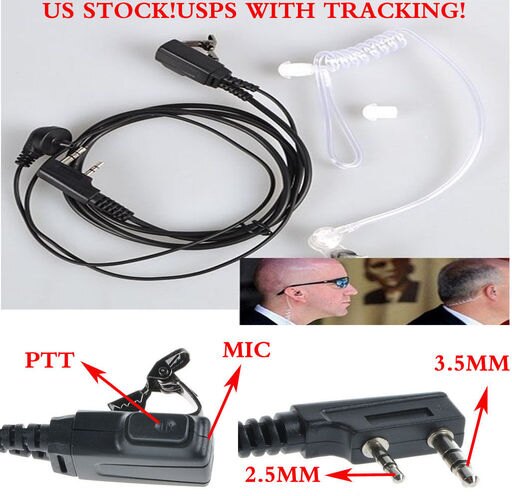 Headset Earpiece Mic Ft KENWOOD TK-2312 TK-3312 TK-3230XLS TH-42 TH-42A TH-42AT