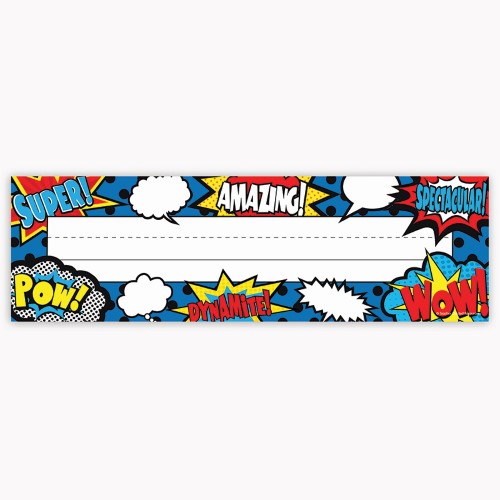 Teacher Created Resources Superhero Flat Name Plates (5588)  11-1/2