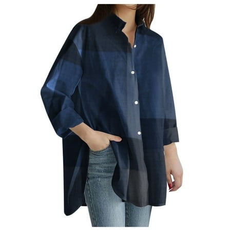 WILLBEST Linen Blouse for Women 2024 Women S Quarter Sleeved Easter Rabbit Print Round Neck 3/4 Sleeve Top T Shirt 3119