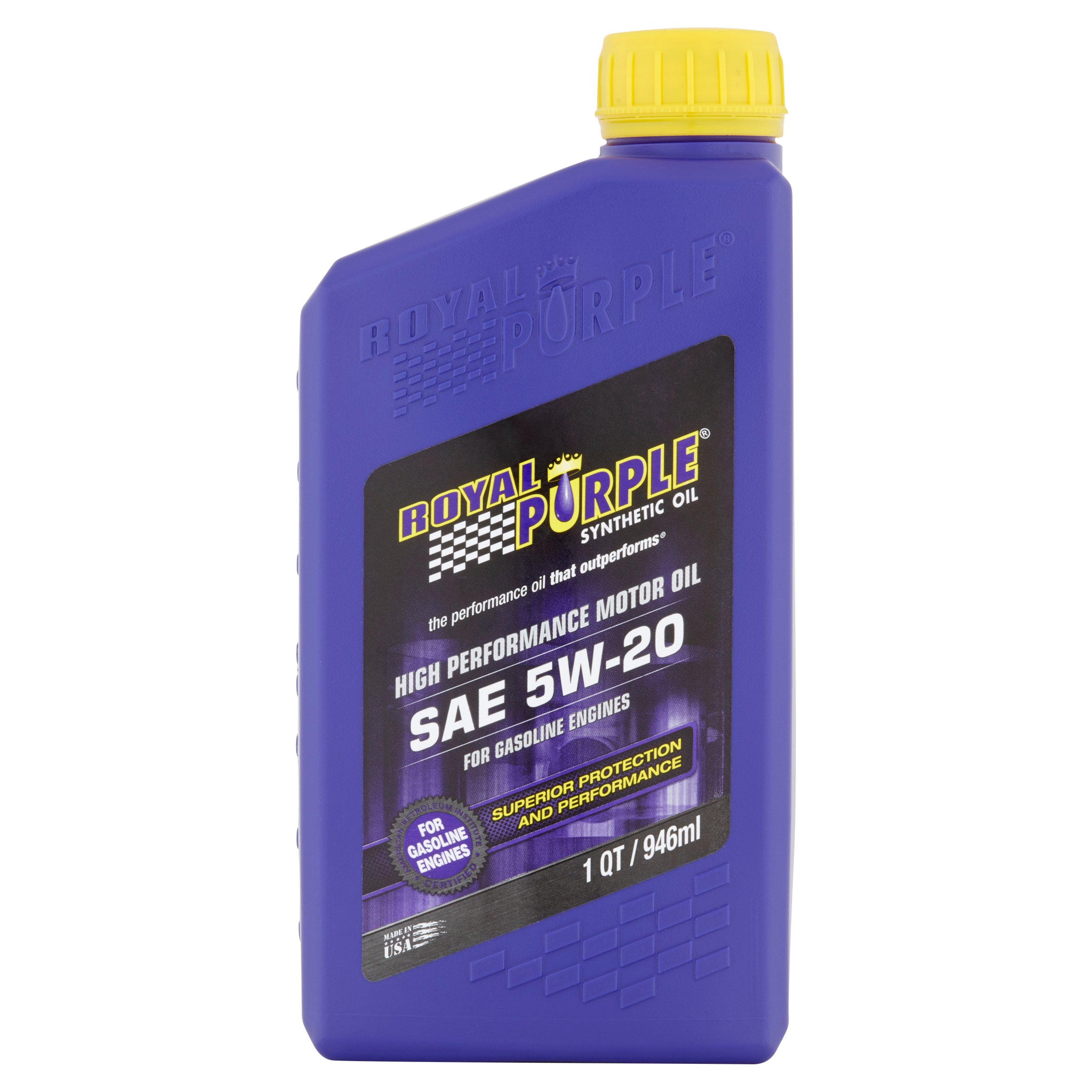 Royal Purple High Performance Motor Oil 5W-20 Premium Synthetic Motor Oil  2 Lbs  Universal  1 Quart