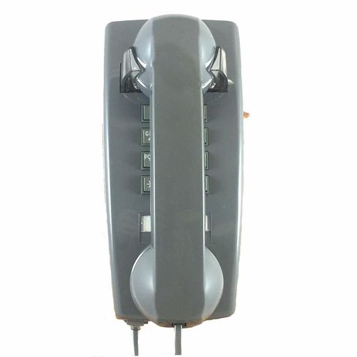 Cortelco 2554-V-Sl Retro Push Button Corded Wall Phone Basic Slate Grey Vintage