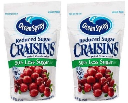Ocean Spray Craisins Reduced Sugar Dried Cranberries 2 Bag Pack