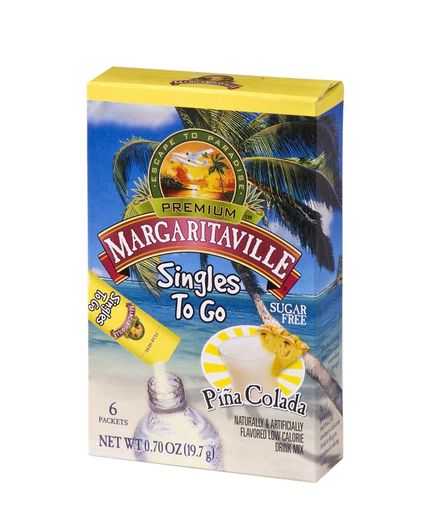 Margaritaville Singles to Go Water Drink Mix - Pina Colada Flavored, Non-Alco.
