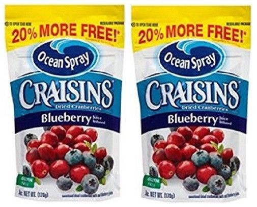 Ocean Spray Craisins Blueberry Dried Cranberries 2 Bag Pack
