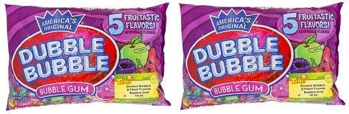 Dubble Bubble Fruitastic Flavors Bubble Gum 2 Bag Pack