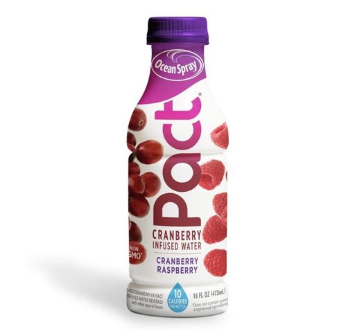 Ocean Spray Pact Cranberry Raspberry Infused Water 16 Fl Oz (Pack of 12)