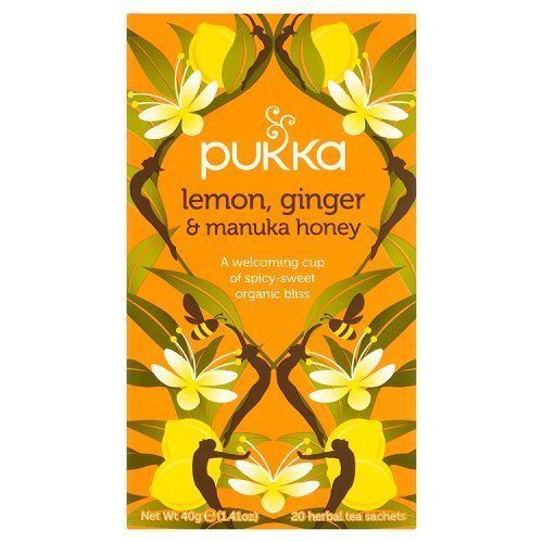 Pukka Organic Herbal Tea Lemon Ginger & Manuka Honey - 20 Tea Bags