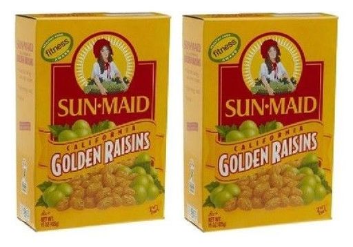 Sun Maid Golden California Raisins 2 Box Pack