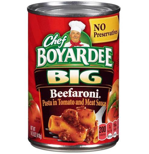 Chef Boyardee Big Beefaroni Pasta in Beef & Tomato Sauce - 14.75 Oz - Pack of 12