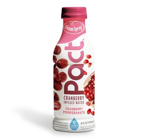 Ocean Spray Pact Cranberry Pomegranate Infused Water 16 Fl. Oz Bottle Pack O.