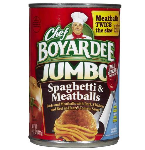 Chef Boyardee Jumbo Spaghetti and Meatballs - 14.5 Oz - Pack of 12