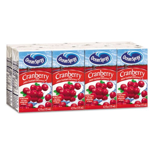 Ocean Spray Aseptic Juice Boxes Cranberry 4.2oz 40/Carton 23855