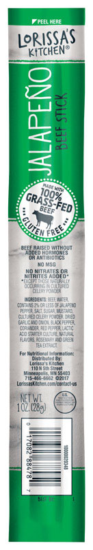 Jack Link's Lorissa's Kitchen Jalapeno Beef Stick 1 Oz Packet