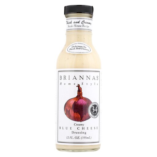 Brianna's Salad Dressing - Creamy Blue Cheese - Case of 6 - 12 Fl Oz.