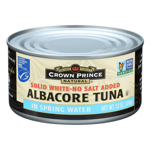 Crown Prince Albacore Tuna in Spring Water - Solid White - Case of 12 - 12 Oz.