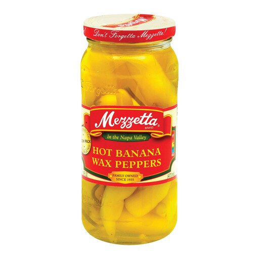 Mezzetta Peppers Hot Banana Wax-Case of 6-16 Oz.