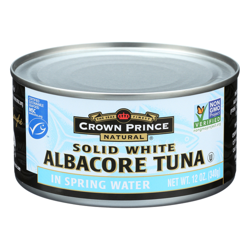 Crown Prince Albacore Tuna in Spring Water - Solid White - Case of 12 - 12 Oz.