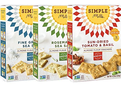 Simple Mills Almond Flour Cracker Variety Pack: 1 Fine Ground Sea Salt, 1 & Sea