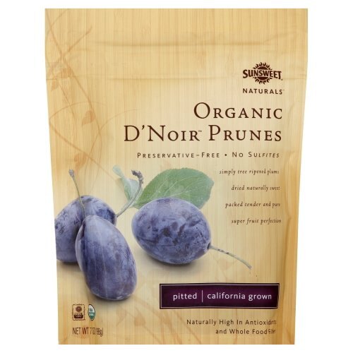 Sunsweet Naturals Organic DNoir Dried Pitted Prunes, 7-ounce Bags Case of 12