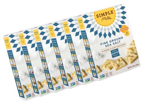 Simple Mills Almond Flour Crackers, Fine Ground Sea Salt, Naturally Gluten Fr.