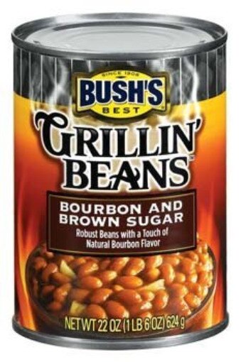 Bushs Best, Grillin Beans, Bourbon & Brown Sugar, 22oz Can Pack of 6