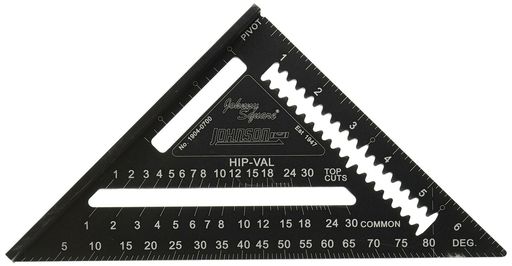 New Johnson Level & Tool 1904-0700 7-Inch Johnny Square, Professional Easy-Read