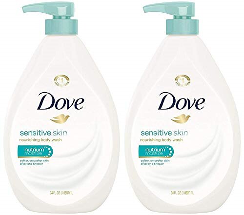 Dove Body Wash, Sensitive Skin Pump, 34 Ounce Pack of 2