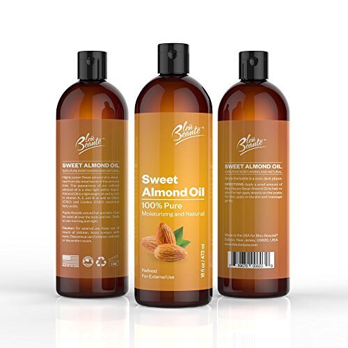 SWEET ALMOND OIL - 100% Pure and Natural Cold Pressed Massage Sweet Almond Oil 1