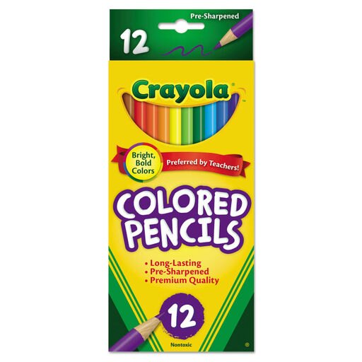 Crayola Long Barrel Colored Woodcase Pencils 3.3 Mm Assorted Colors 12/Set