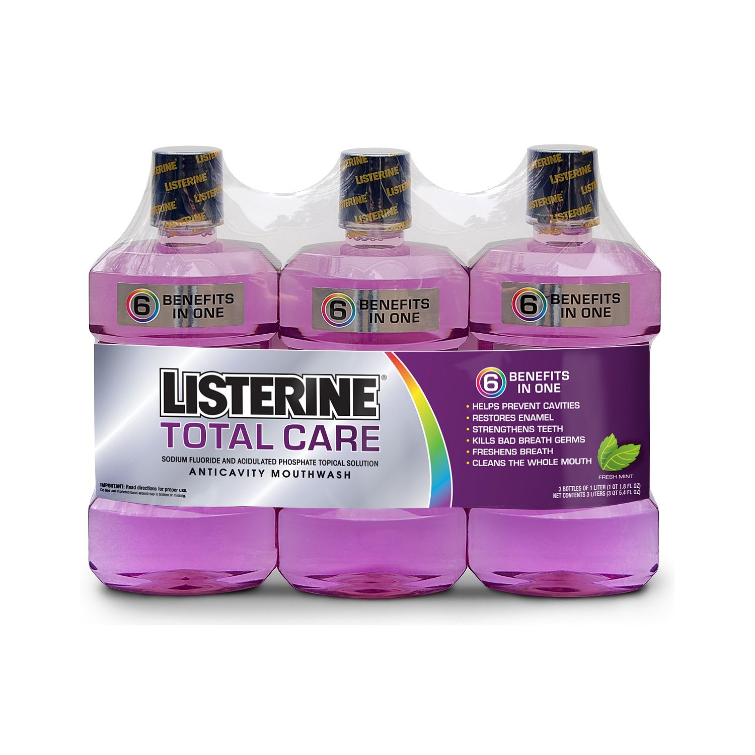 Listerine Total Care Mouthwash  Fresh Mint (3 Pk.)