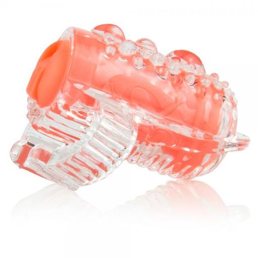 Gift Set of Color Pop Quickie Lingo Vibrating Tongue Ring Orange and Fetish Fantasy Series Furry Love Cuffs - Black