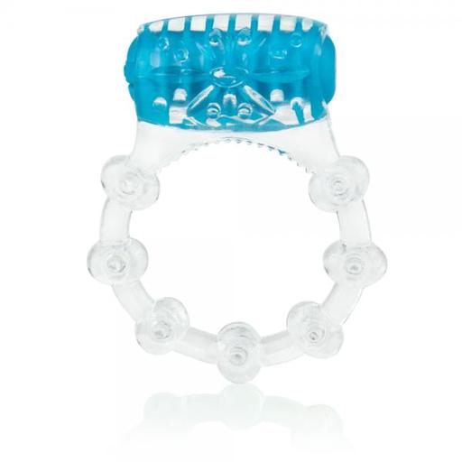 Gift Set of Color Pop Quickie Vibrating Ring Blue and a Bottle of ID Glide 4.4 Oz Flip Cap Bottle