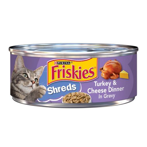 Purina Friskies Shreds Turkey & Cheese Dinner in Gravy Adult Wet Cat Food - (.