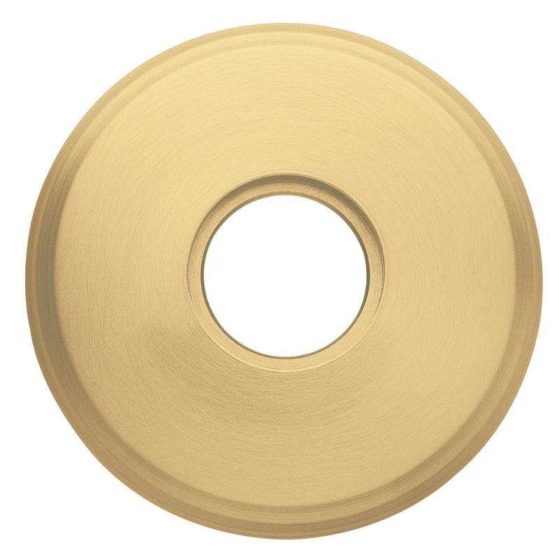 Baldwin 5075.I Single Estate Rosette for Passage Functions Satin Brass and Brown Hardware Accessories and Parts Door Hardware Parts Trim Plates
