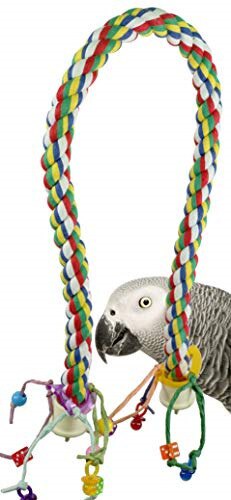 Bonka Bird Toys 1115 Large Rope Charm Perch Bird Toy Parrot Cage Toys Cages