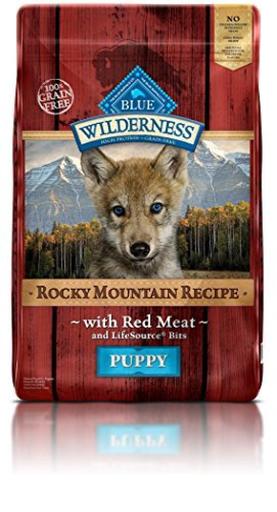 Blue Buffalo Wilderness Puppy Rocky Mtn Recipes Red Meat-Grain Free 22 Lb, New,