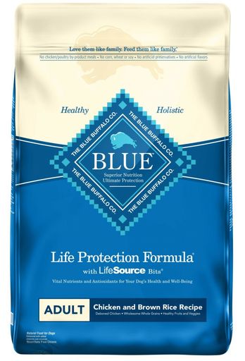 New BLUE Life Protection Formula Adult Chicken and Brown Rice Dry Dog Food 30-lb