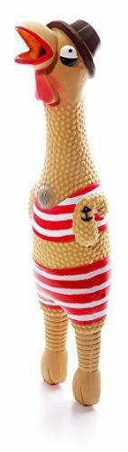 Charming Pet Products Large Grampa Gimpy Hip Squeaky Latex Dog Toy